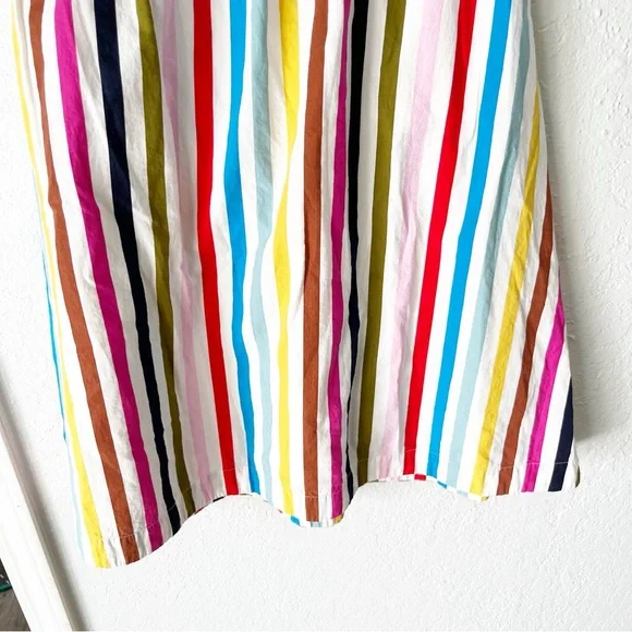 Boden Skirt Women's 4P Petite Hattie Poplin Rainbow Stripe Midi Dopamine Kidcore - Picture 5 of 8